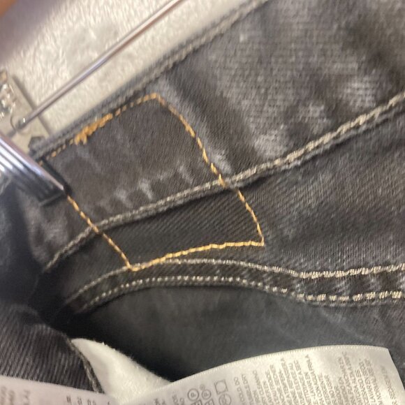 Levis 505 Straight Fit Jeans Mens 31x30 Black Dark Wash Denim Classic - Picture 13 of 16